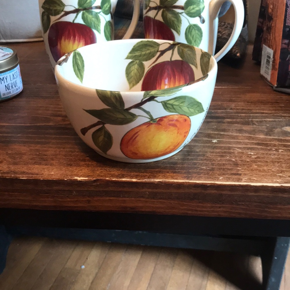 Orange and Green Fruit Design Mug for Dining